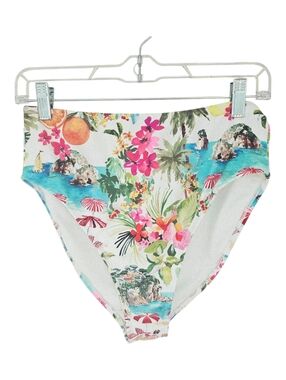 Shade & Shore Tropical High Waist Cheeky Bikini Bottom Medium 8-10